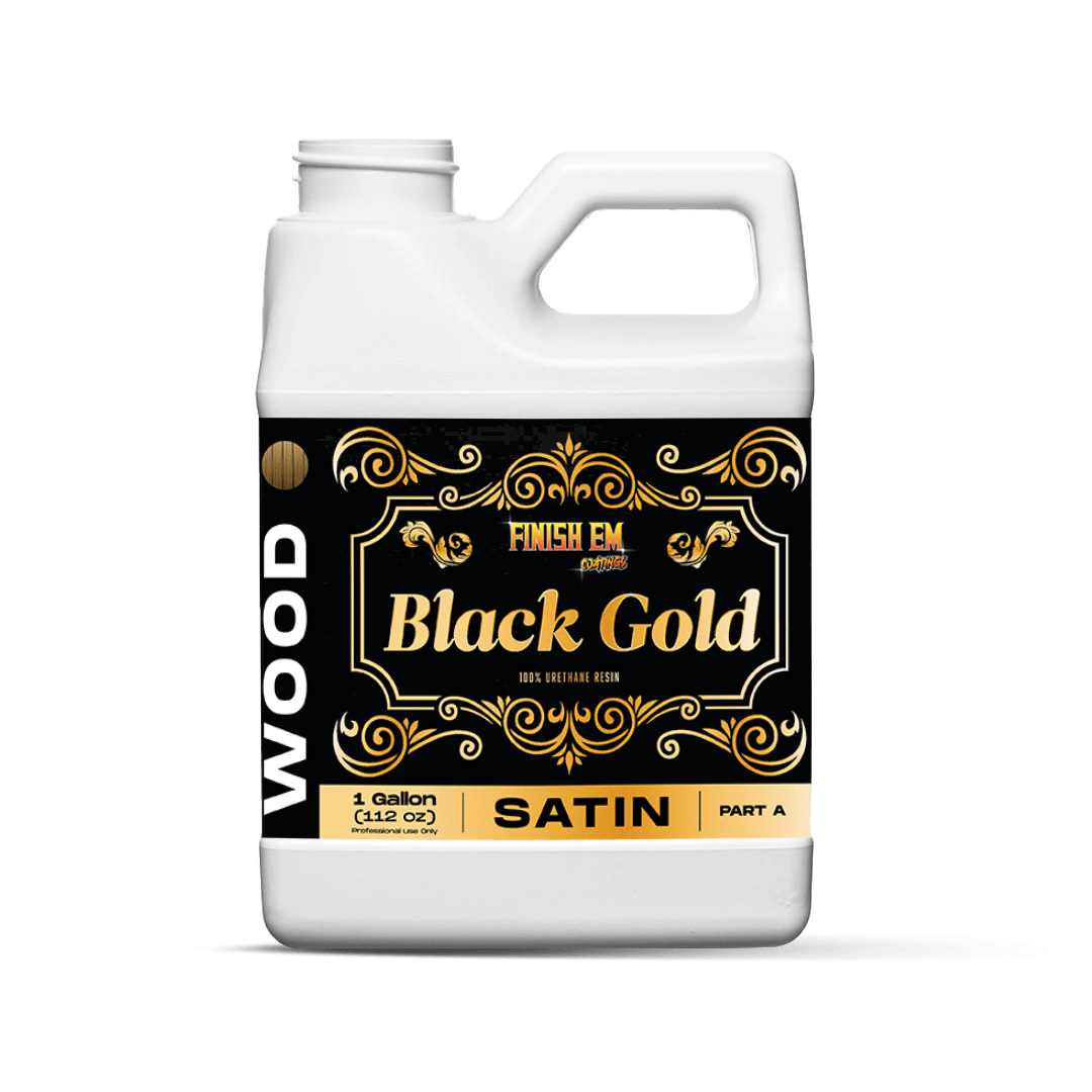 FINISH EM BLACK GOLD WATERBASED COATINGS FOR WOOD